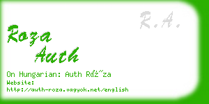 roza auth business card
